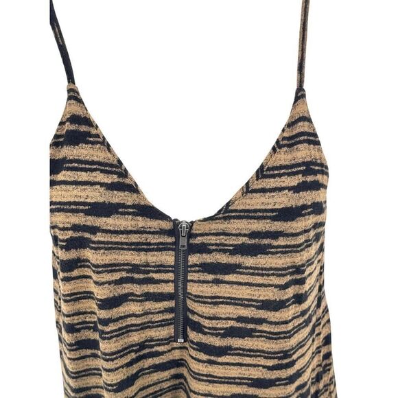 🔥 Silence + Noise Animal Stripe Zip Cami – Size S – Boho Urban Outfitters Vibe - Picture 2 of 9